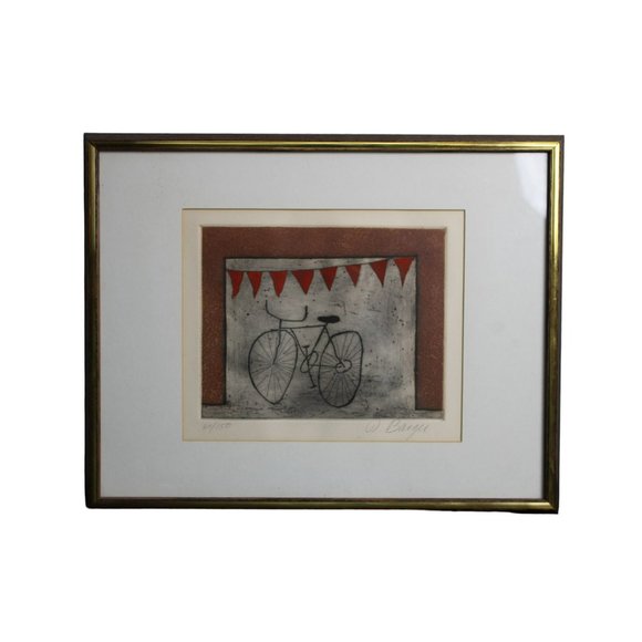 The Bicycle Framed Print by Peter Barger - Signed - Picture 1 of 7